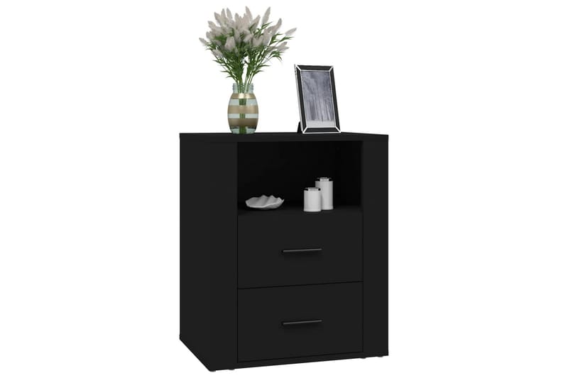 beBasic Sängbord svart 50x36x60 cm konstruerat trä - Möbler - Sovrum - Sängbord