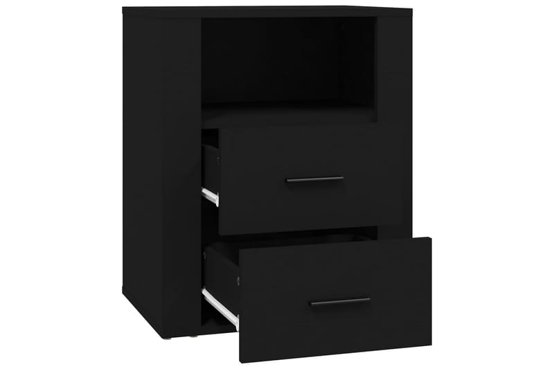 beBasic Sängbord svart 50x36x60 cm konstruerat trä - Sängbord - Bord