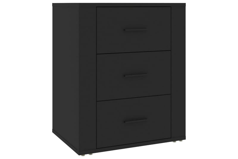 beBasic Sängbord svart 50x36x60 cm konstruerat trä - Möbler - Sovrum - Sängbord