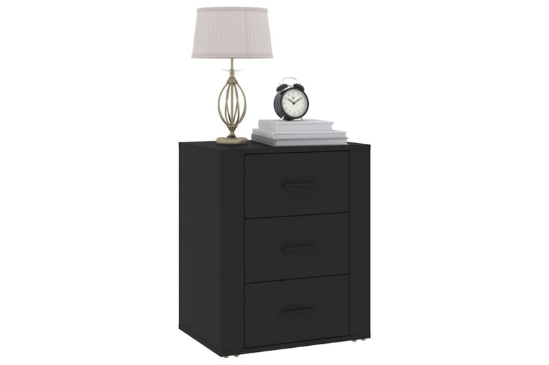 beBasic Sängbord svart 50x36x60 cm konstruerat trä - Möbler - Sovrum - Sängbord