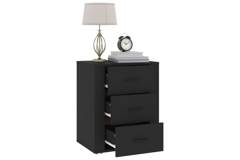 beBasic Sängbord svart 50x36x60 cm konstruerat trä - Möbler - Sovrum - Sängbord