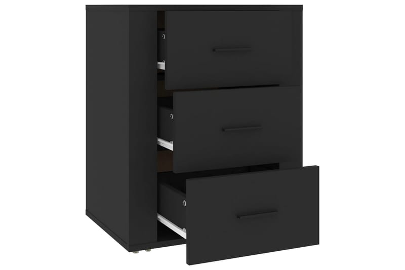 beBasic Sängbord svart 50x36x60 cm konstruerat trä - Möbler - Sovrum - Sängbord