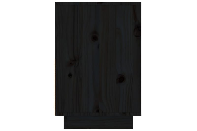 beBasic Sängbord svart 60x34x51 cm massiv furu - Sängbord - Bord