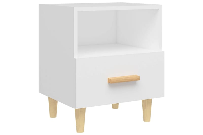 beBasic Sängbord vit 40x35x47 cm - Möbler - Sovrum - Sängbord