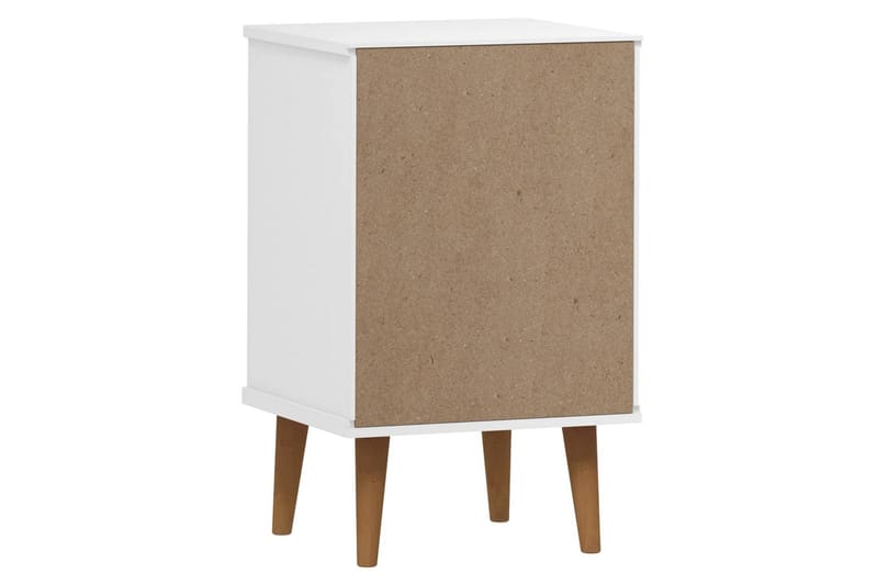 beBasic Sängbord vit 40x35x65 cm massiv furu - Möbler - Sovrum - Sängbord
