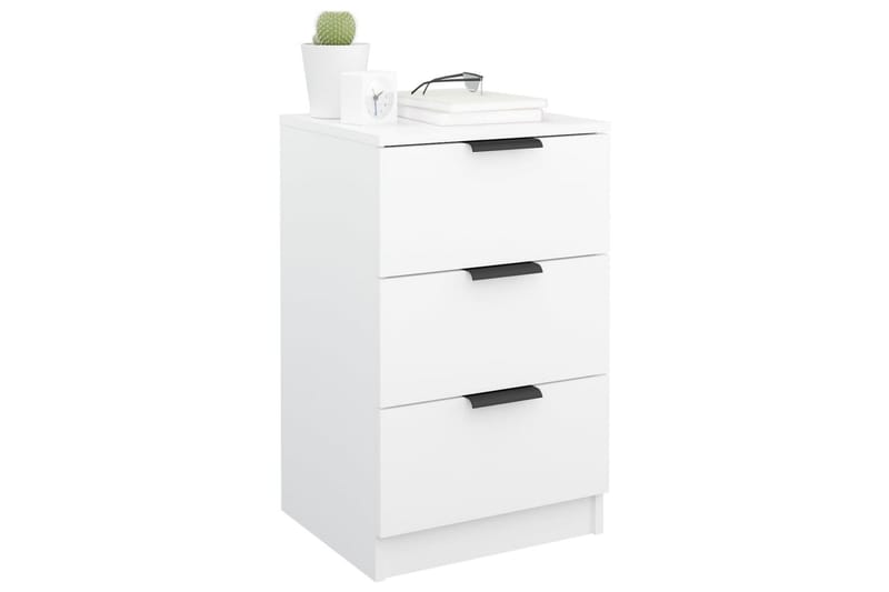 beBasic Sängbord vit 40x36x65 cm - Möbler - Sovrum - Sängbord