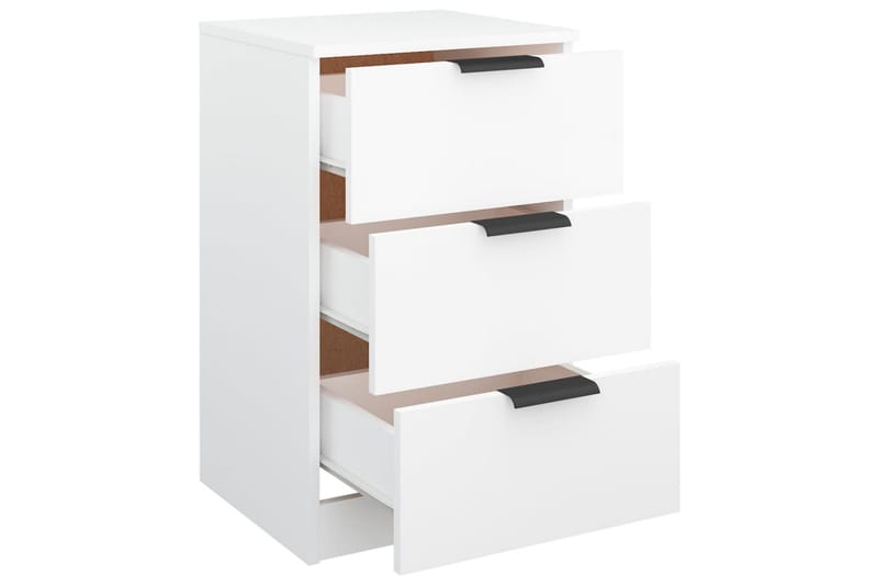 beBasic Sängbord vit 40x36x65 cm - Möbler - Sovrum - Sängbord