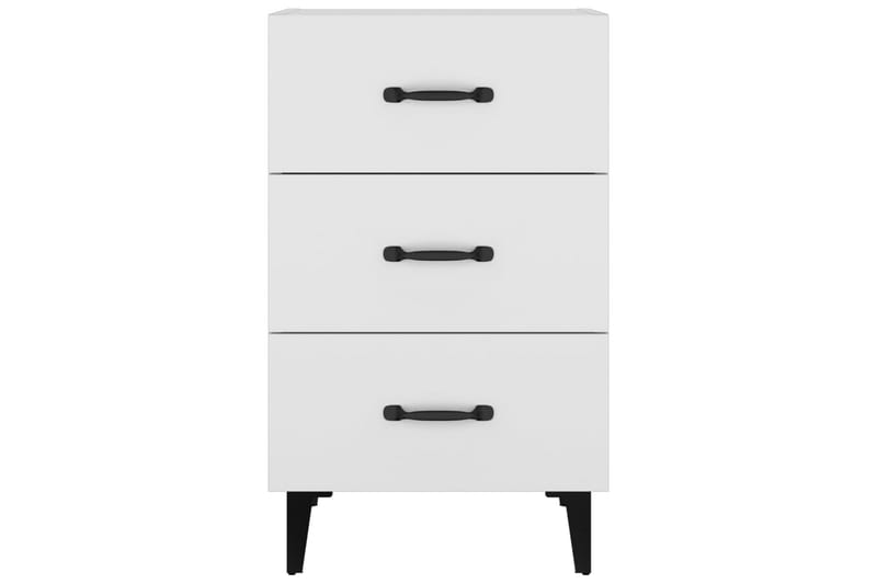 beBasic Sängbord vit 40x40x66 cm konstruerat trä - Möbler - Sovrum - Sängbord