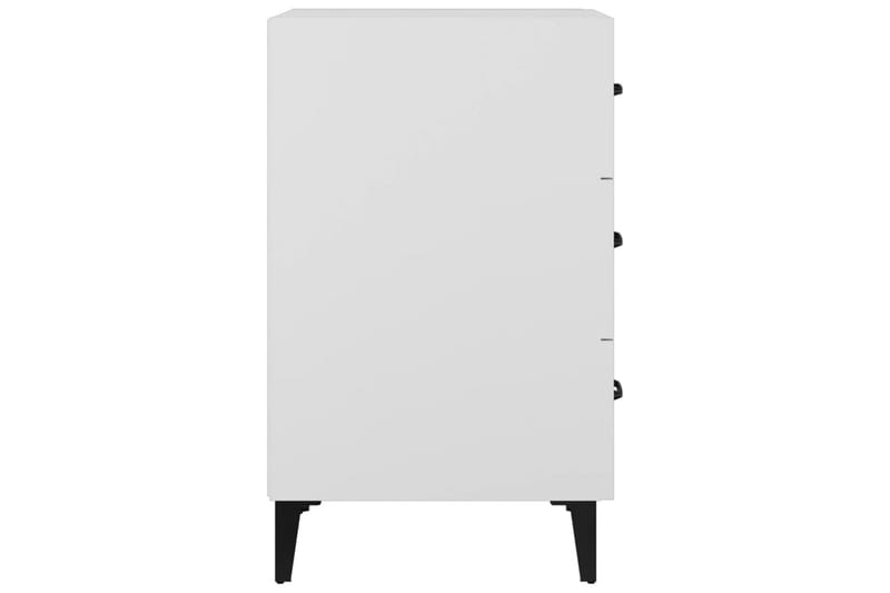 beBasic Sängbord vit 40x40x66 cm konstruerat trä - Möbler - Sovrum - Sängbord