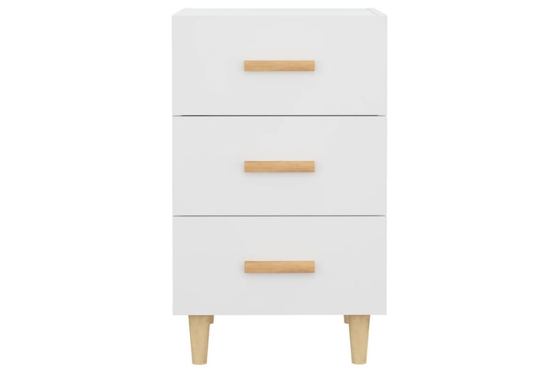 beBasic Sängbord vit 40x40x66 cm konstruerat trä - Möbler - Sovrum - Sängbord