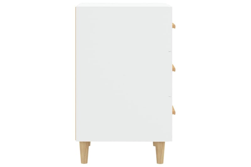 beBasic Sängbord vit 40x40x66 cm konstruerat trä - Möbler - Sovrum - Sängbord