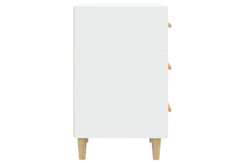 beBasic Sängbord vit 40x40x66 cm konstruerat trä - Sängbord - Bord