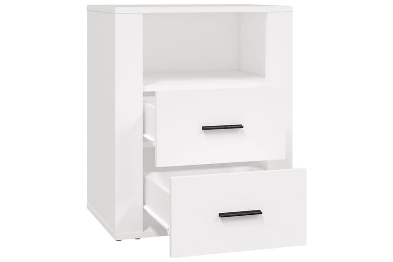 beBasic Sängbord vit 50x36x60 cm konstruerat trä - Möbler - Sovrum - Sängbord