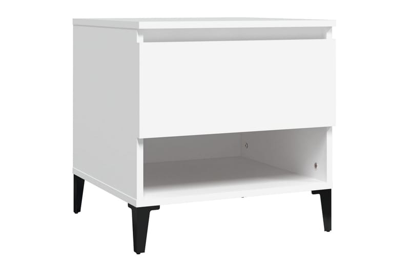beBasic Sängbord vit 50x46x50 cm konstruerat trä - Möbler - Sovrum - Sängbord