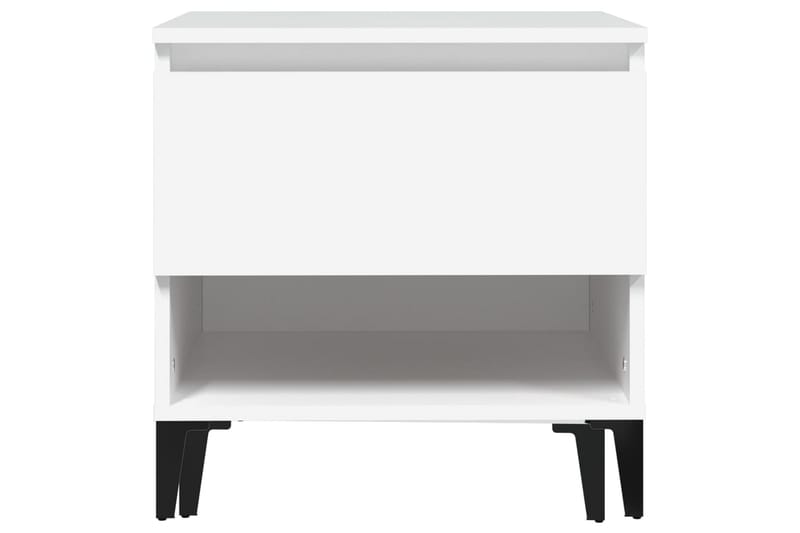 beBasic Sängbord vit 50x46x50 cm konstruerat trä - Möbler - Sovrum - Sängbord