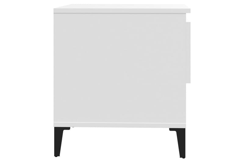 beBasic Sängbord vit 50x46x50 cm konstruerat trä - Sängbord - Bord