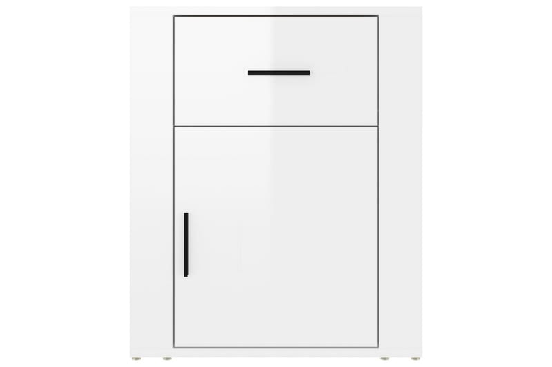 beBasic Sängbord vit högglans 50x36x60 cm konstruerat trä - Möbler - Sovrum - Sängbord