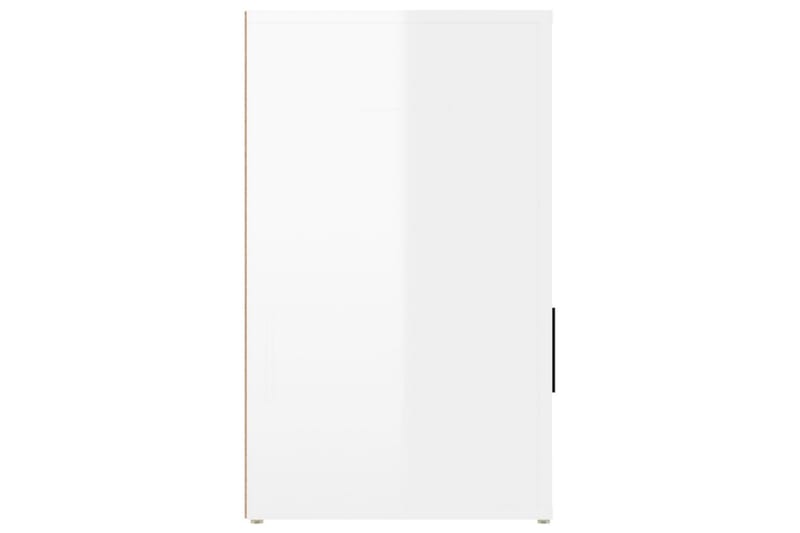 beBasic Sängbord vit högglans 50x36x60 cm konstruerat trä - Möbler - Sovrum - Sängbord