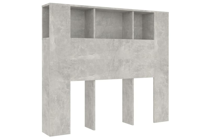 beBasic Sänggavel med förvaring betonggrå 120x18,5x104,5 cm - Möbler - Sovrum - Sänggavlar