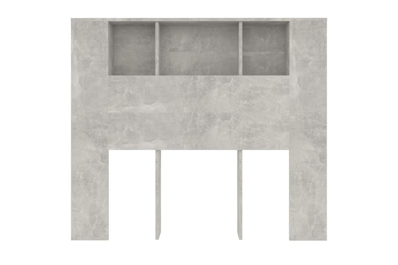 beBasic Sänggavel med förvaring betonggrå 120x18,5x104,5 cm - Sänggavlar