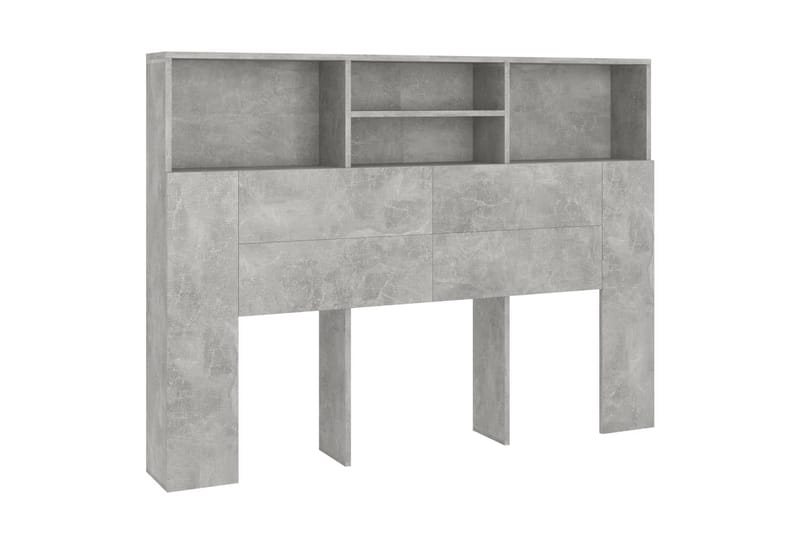 beBasic Sänggavel med förvaring betonggrå 140x19x103,5 cm - Möbler - Sovrum - Sänggavlar