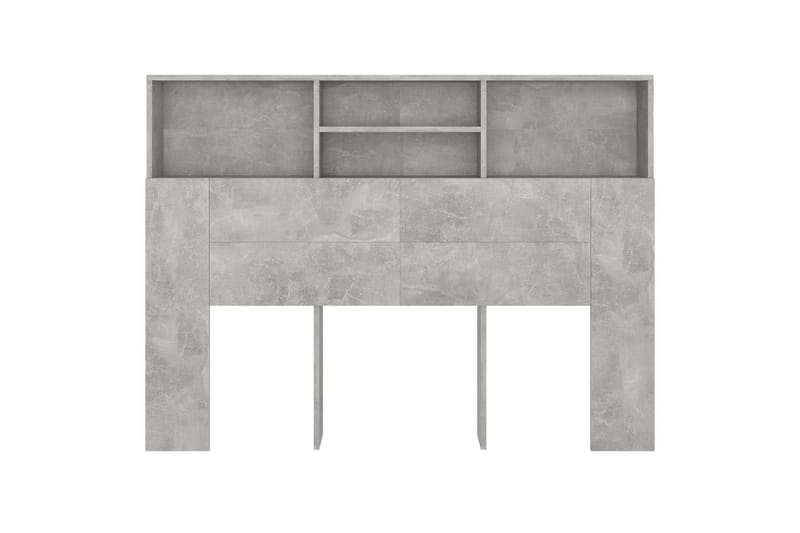 beBasic Sänggavel med förvaring betonggrå 140x19x103,5 cm - Möbler - Sovrum - Sänggavlar