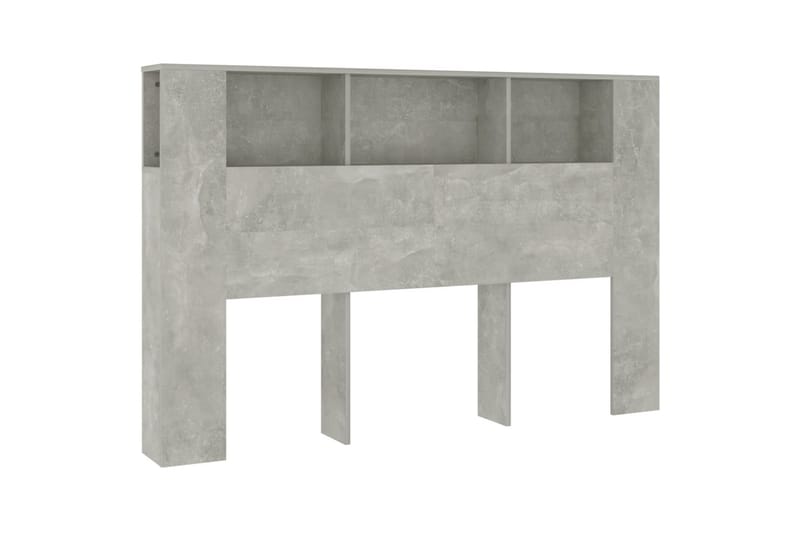 beBasic Sänggavel med förvaring betonggrå 160x18,5x104,5 cm - Möbler - Sovrum - Sänggavlar