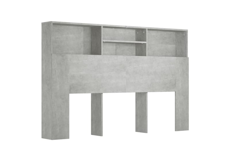 beBasic Sänggavel med förvaring betonggrå 160x19x103,5 cm - Sänggavlar