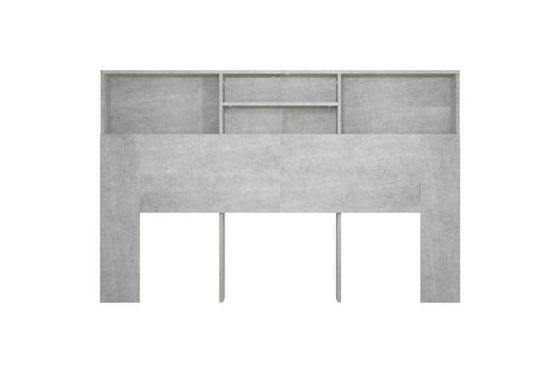 beBasic Sänggavel med förvaring betonggrå 160x19x103,5 cm - Möbler - Sovrum - Sänggavlar