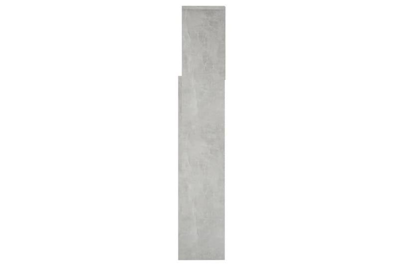 beBasic Sänggavel med förvaring betonggrå 160x19x103,5 cm - Möbler - Sovrum - Sänggavlar