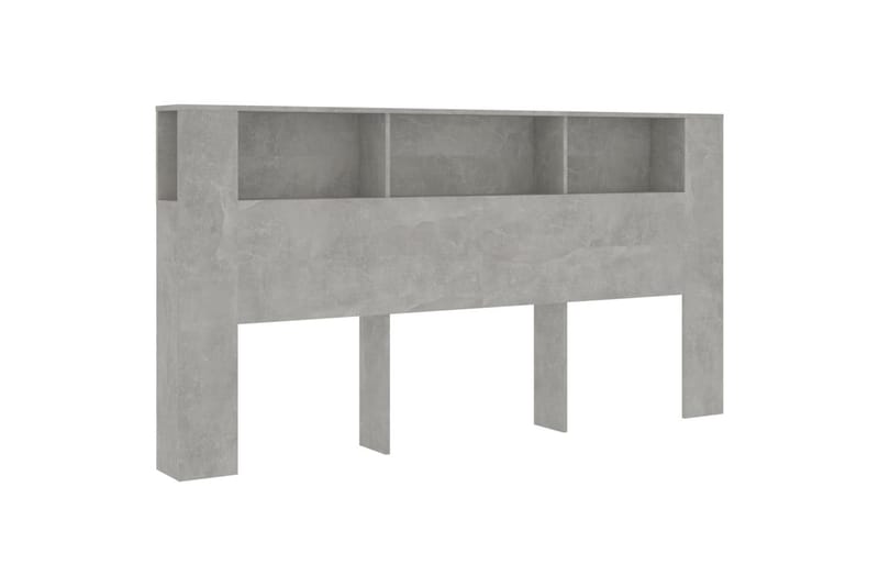 beBasic Sänggavel med förvaring betonggrå 200x18,5x104,5 cm - Möbler - Sovrum - Sänggavlar