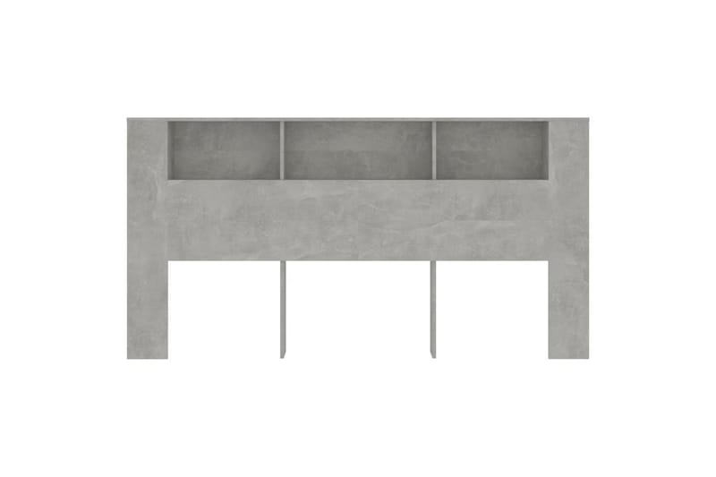 beBasic Sänggavel med förvaring betonggrå 200x18,5x104,5 cm - Möbler - Sovrum - Sänggavlar