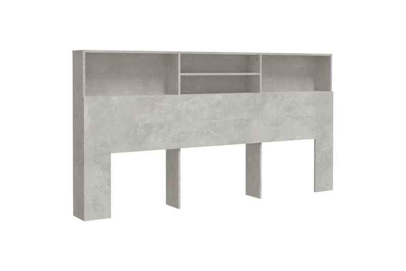 beBasic Sänggavel med förvaring betonggrå 200x19x103,5 cm - Möbler - Sovrum - Sänggavlar