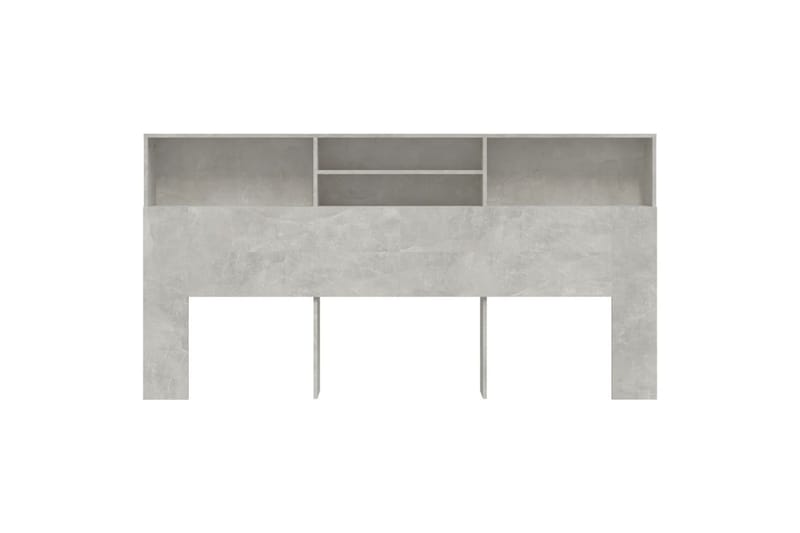 beBasic Sänggavel med förvaring betonggrå 200x19x103,5 cm - Möbler - Sovrum - Sänggavlar
