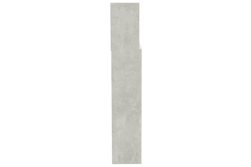 beBasic Sänggavel med förvaring betonggrå 200x19x103,5 cm - Möbler - Sovrum - Sänggavlar