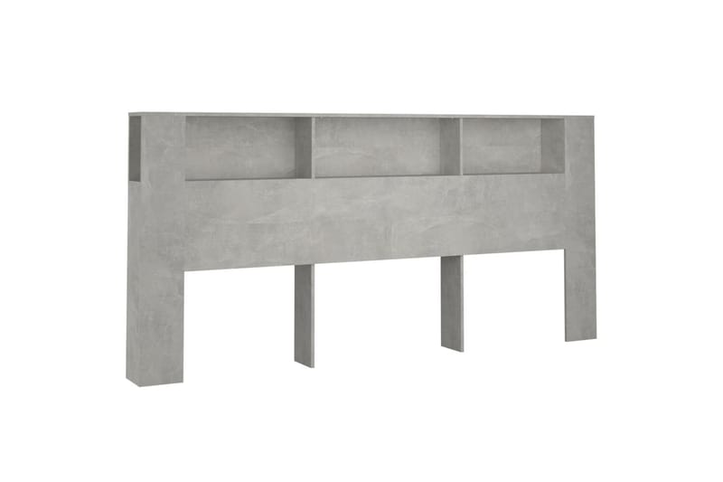 beBasic Sänggavel med förvaring betonggrå 220x18,5x104,5 cm - Möbler - Sovrum - Sänggavlar