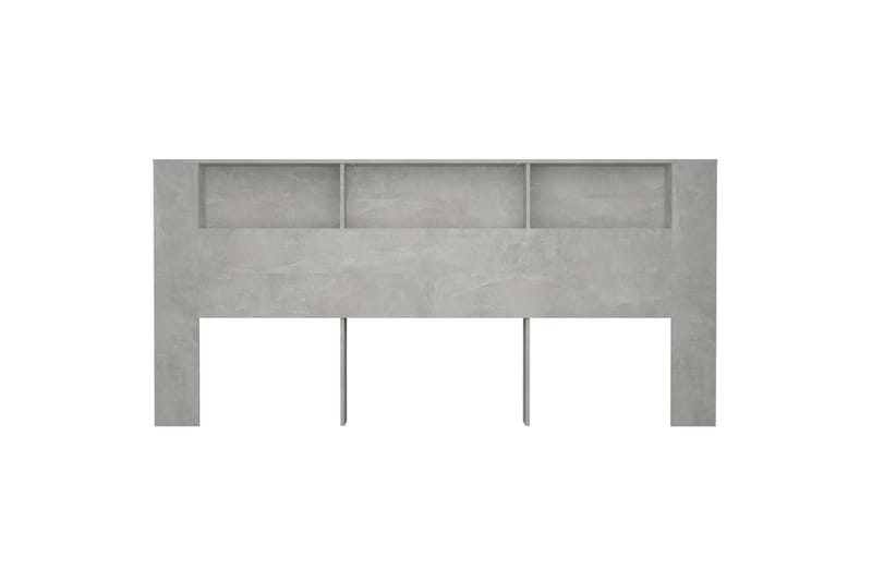 beBasic Sänggavel med förvaring betonggrå 220x18,5x104,5 cm - Möbler - Sovrum - Sänggavlar