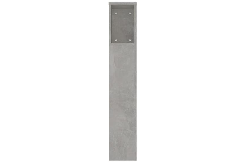 beBasic Sänggavel med förvaring betonggrå 220x18,5x104,5 cm - Möbler - Sovrum - Sänggavlar