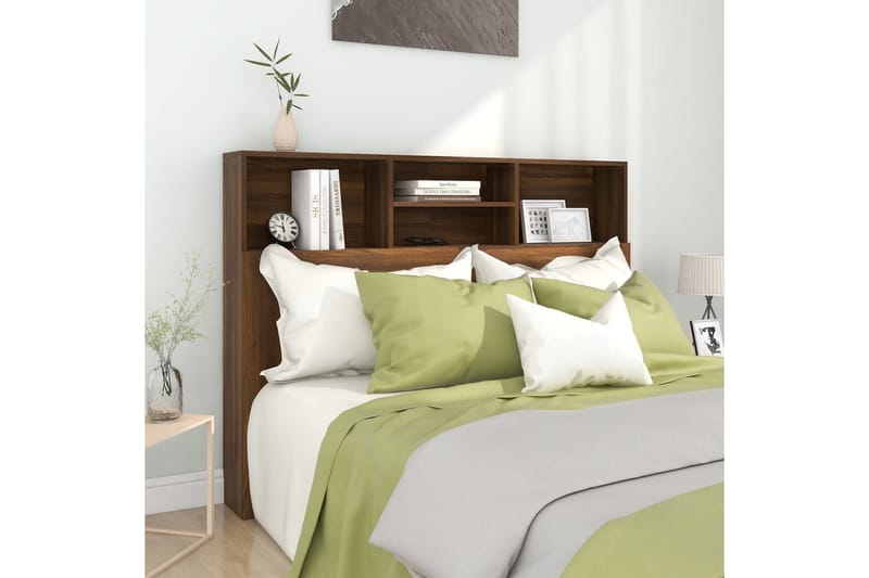 beBasic Sänggavel med förvaring brun ek 140x19x103,5 cm - Möbler - Sovrum - Sänggavlar