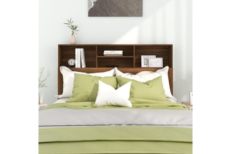 beBasic Sänggavel med förvaring brun ek 140x19x103,5 cm - Möbler - Sovrum - Sänggavlar
