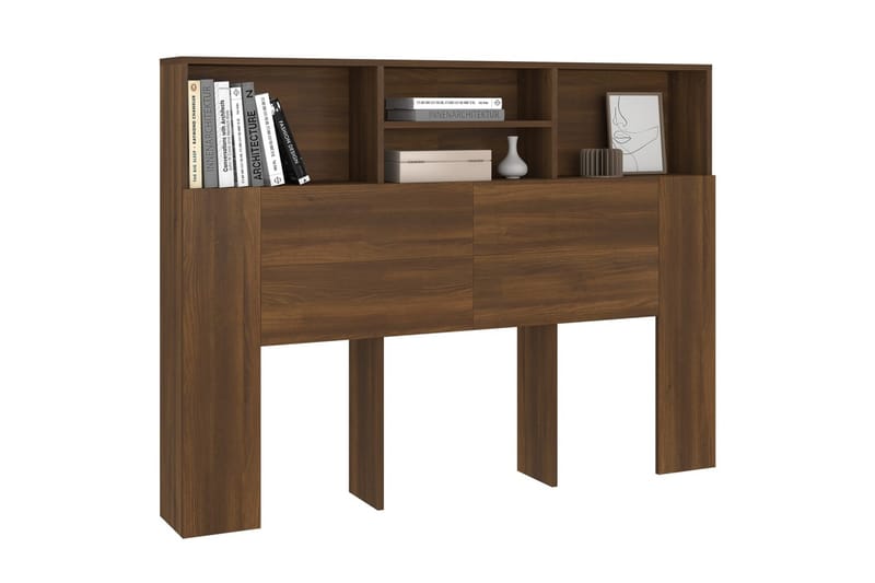 beBasic Sänggavel med förvaring brun ek 140x19x103,5 cm - Möbler - Sovrum - Sänggavlar