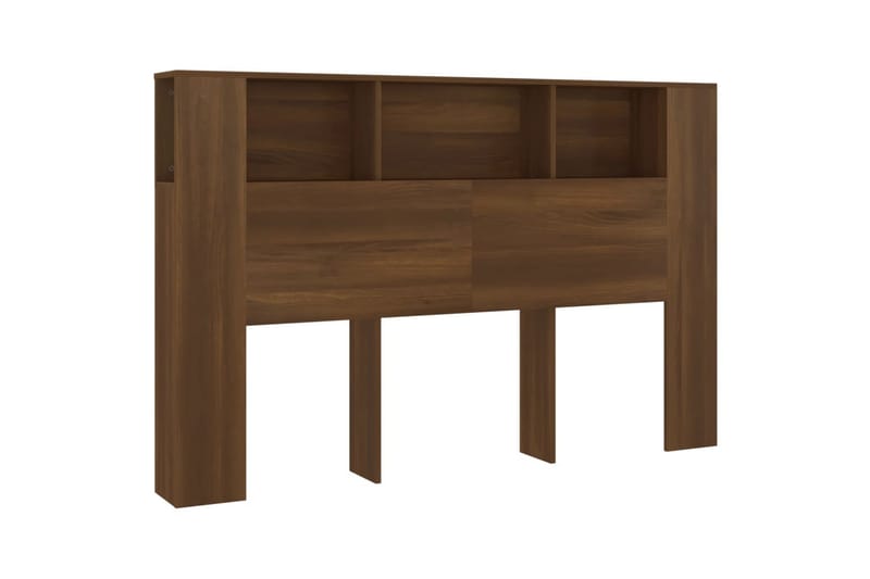 beBasic Sänggavel med förvaring brun ek 160x18,5x104,5 cm - Möbler - Sovrum - Sänggavlar