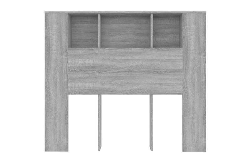 beBasic Sänggavel med förvaring grå sonoma 120x18,5x104,5 cm - Möbler - Sovrum - Sänggavlar