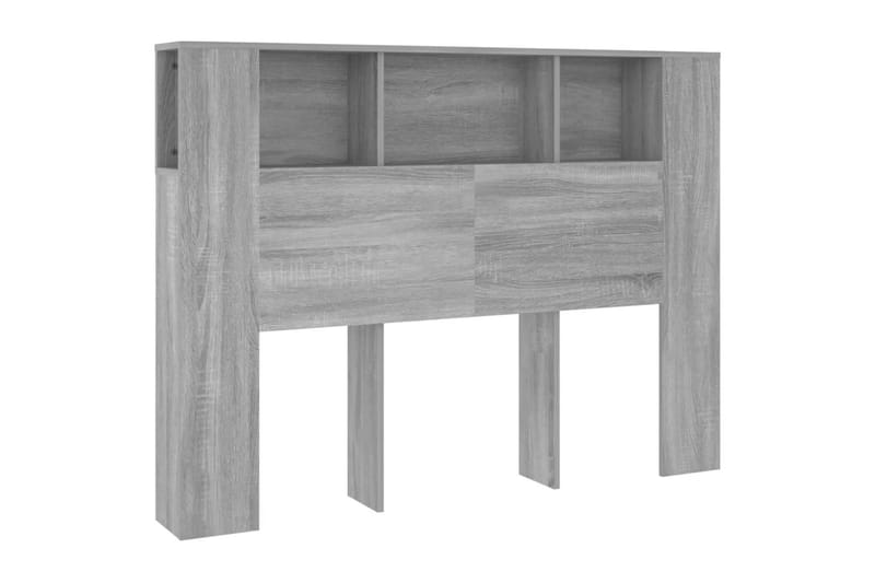 beBasic Sänggavel med förvaring grå sonoma 140x18,5x104,5 cm - Möbler - Sovrum - Sänggavlar