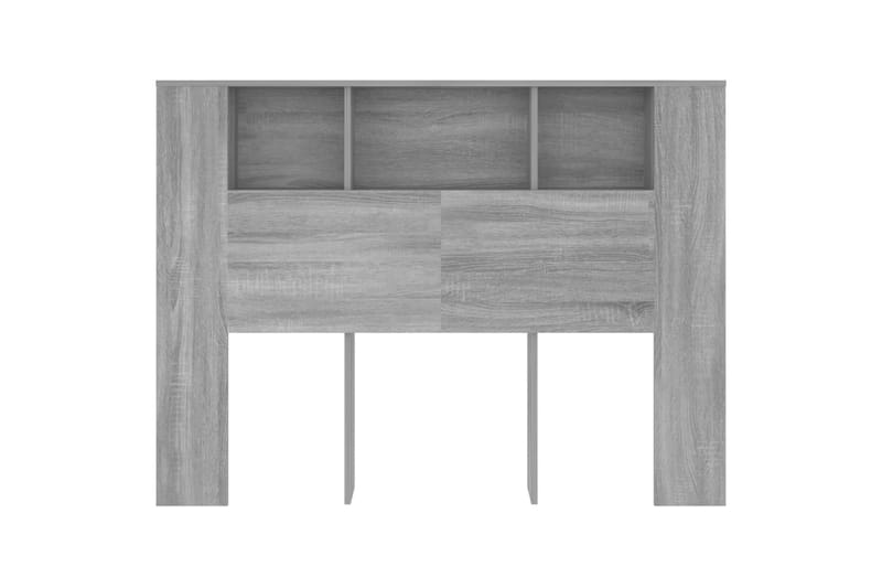 beBasic Sänggavel med förvaring grå sonoma 140x18,5x104,5 cm - Möbler - Sovrum - Sänggavlar