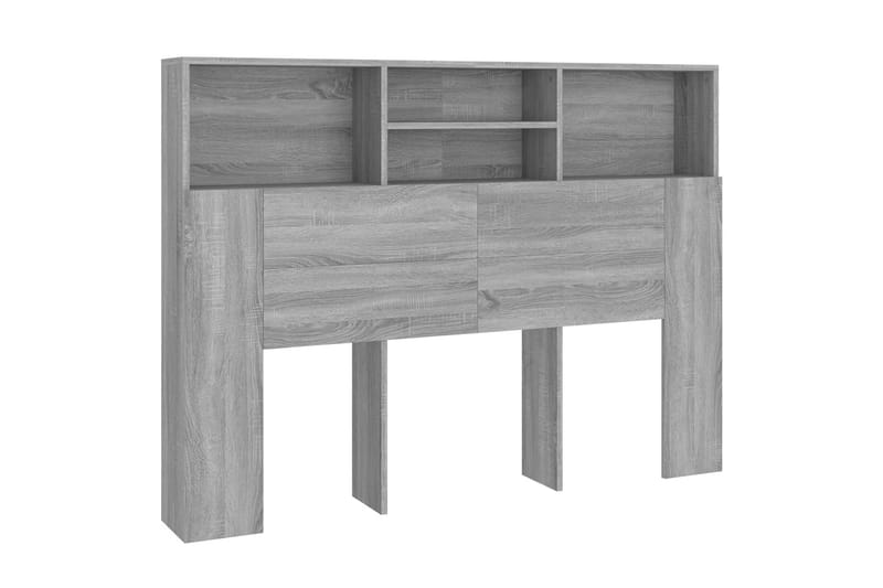beBasic Sänggavel med förvaring grå sonoma 140x19x103,5 cm - Möbler - Sovrum - Sänggavlar