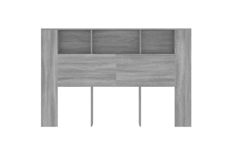 beBasic Sänggavel med förvaring grå sonoma 160x18,5x104,5 cm - Möbler - Sovrum - Sänggavlar