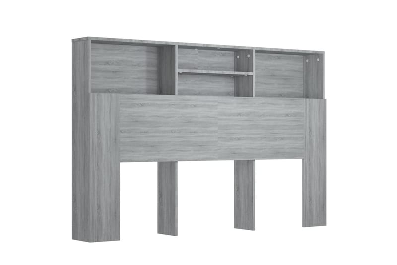 beBasic Sänggavel med förvaring grå sonoma 160x19x103,5 cm - Möbler - Sovrum - Sänggavlar