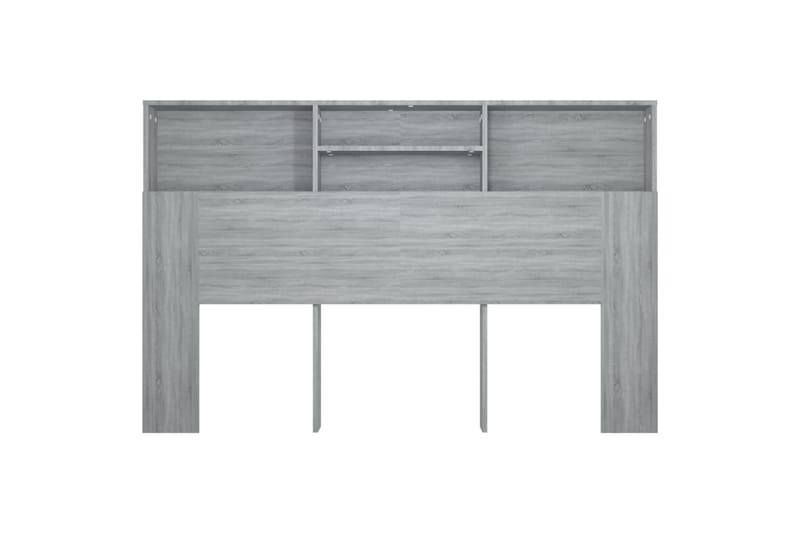 beBasic Sänggavel med förvaring grå sonoma 160x19x103,5 cm - Möbler - Sovrum - Sänggavlar