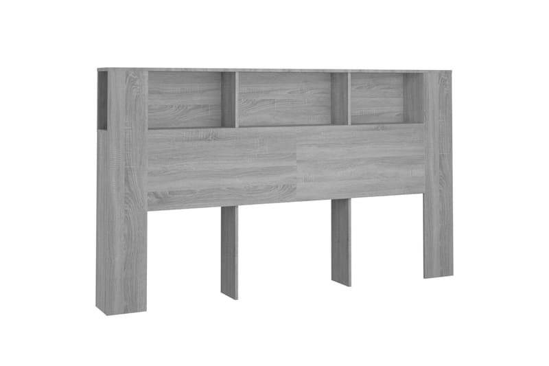 beBasic Sänggavel med förvaring grå sonoma 180x18,5x104,5 cm - Möbler - Sovrum - Sänggavlar